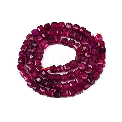 Dyed Natural Agate Beads Strands G-T138-211E-1
