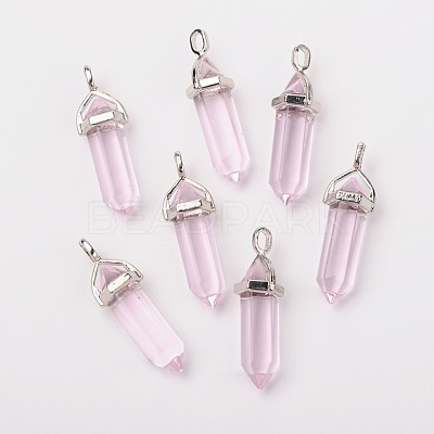 Bullet Glass Pointed Pendants G-F295-02G-1