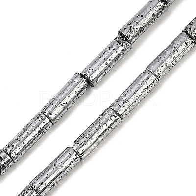 Electroplated Natural Lava Rock Beads Strands G-K388-03A-03-1