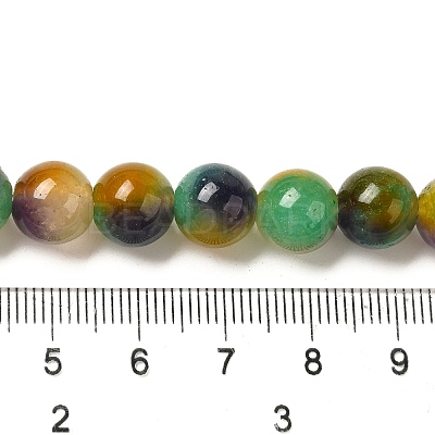 Natural Dyed White Jade Beads Strands G-M402-C04-22-1
