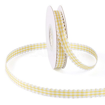 10 Yards Flat Polycotton(Polyester Cotton) Ribbon OCOR-TAC0030-01A-1