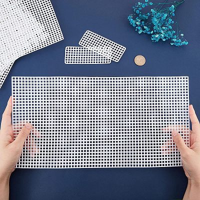 Plastic Mesh Canvas Sheets LS-KY-WH0020-75-1