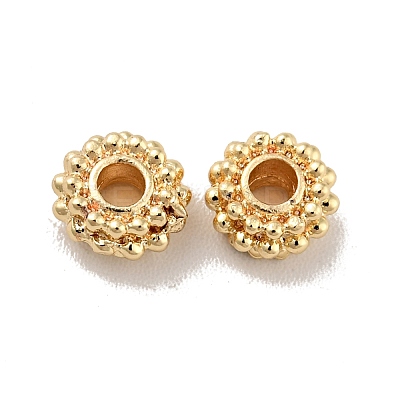 Rack Plating Alloy Beads PALLOY-D004-14LG-1