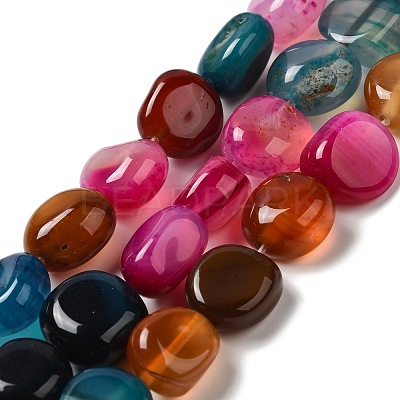 Natural Agate Beads Strands G-H295-D01-07-1