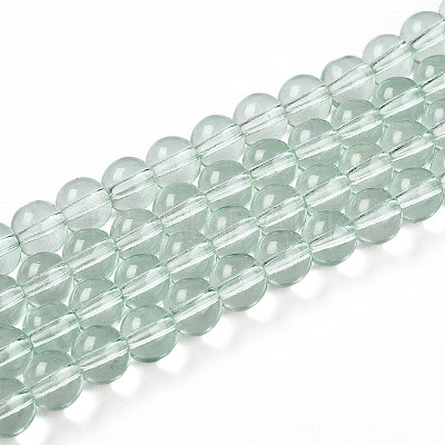 Baking Paint Transparent Glass Beads X1-DGLA-N006-8mm-08-1