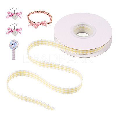 10 Yards Flat Polycotton(Polyester Cotton) Ribbon OCOR-TAC0030-01A-1