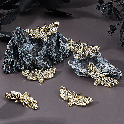 6Pcs Gothic Alloy Lapel Pins for Backpack Clothes JEWB-FH0002-83AG-1