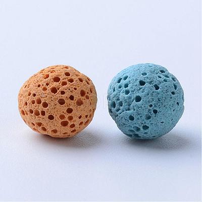 Unwaxed Natural Lava Rock Beads G-F325-16mm-M-1