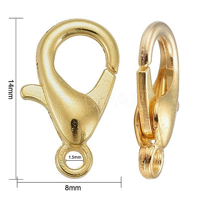 Zinc Alloy Lobster Claw Clasps E105-G-1