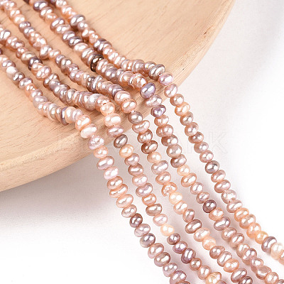 Natural Cultured Freshwater Pearl Beads Strands PEAR-N025-01B-1
