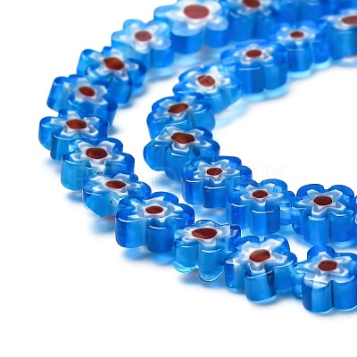 Handmade Millefiori Glass Bead Strands LAMP-J035-8mm-17-1