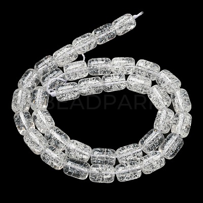 Transparent Crackle Glass Beads Strands X-GLAA-NH0001-04K-1
