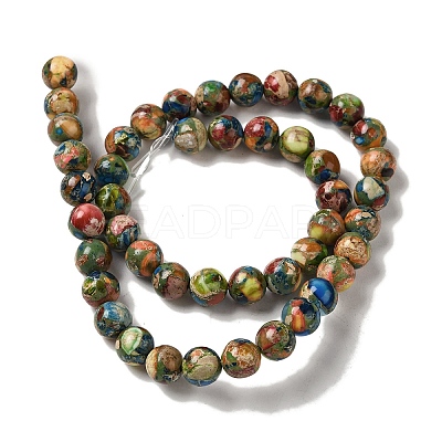 Dyed Natural Imperial Jasper Beads Strands G-Q161-A02-03-1