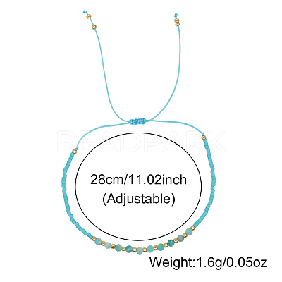 Natural Amazonite Beads Braided Bead Bracelets LS-KZ2587-3-1