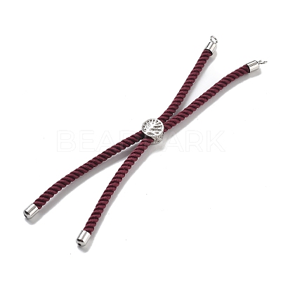 Twisted Nylon Cord Silder Bracelets DIY-B066-03P-19-1