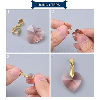 Brass Ice Pick Pinch Bails X-IFIN-KK10-G-1