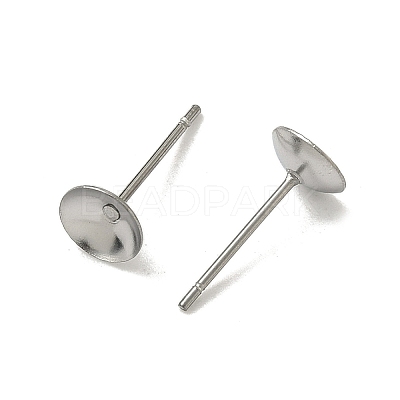 Non-Tarnish 304 Stainless Steel Post Stud Earring Findings X-STAS-R063-50-1