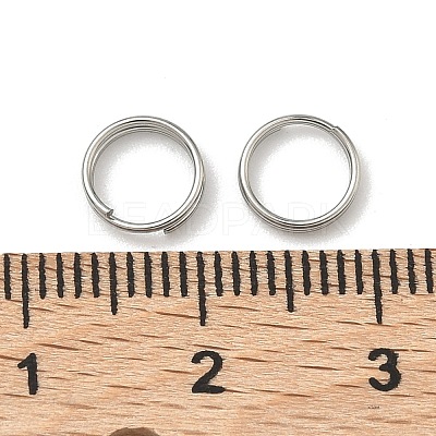 Tarnish Resistant 304 Stainless Steel Split Rings STAS-E010-7x0.6mm-2-1