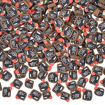 1 Set School Theme Handmade Polymer Clay Cabochons CLAY-SC0002-04-1