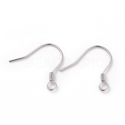 Anti-Tarnish Rhodium Plated 925 Sterling Silver Earring Hooks STER-D035-22P-1