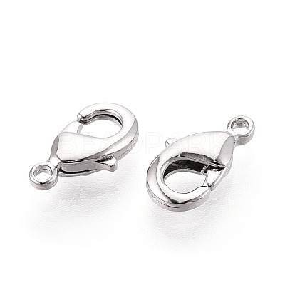 Brass Lobster Claw Clasps KK-YW0004-01A-P-1