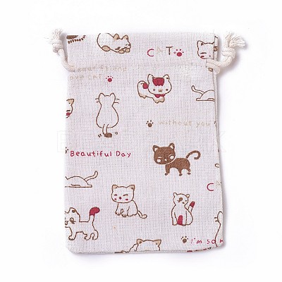 Burlap Kitten Packing Pouches LS-ABAG-I001-10x14-03-1