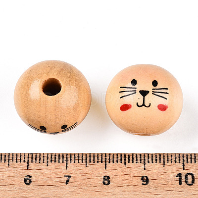 Natural Wood European Beads X-WOOD-S055-16A-1