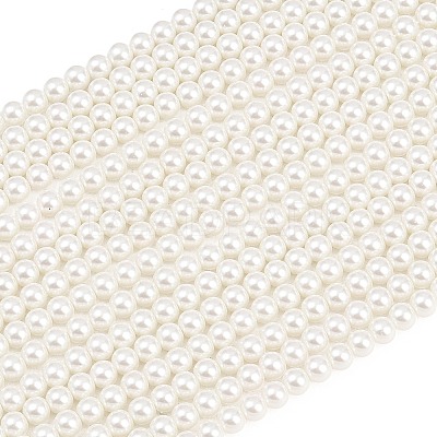 Eco-Friendly Dyed Glass Pearl Round Beads Strands HY-A002-6mm-RB001-1