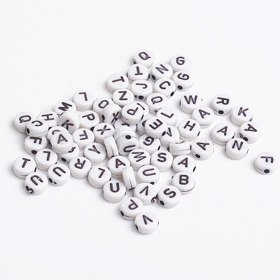 Mixed Initial Acrylic Beads X-MACR-2083-1