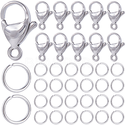 304 Stainless Steel Lobster Claw Clasps STAS-SP0001-74B-1