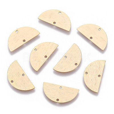 Brass Semi Circle Links Connectors X-KK-G331-58G-A-NF-1