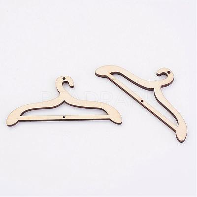 Undyed Wooden Pendant WOOD-K005-10-1