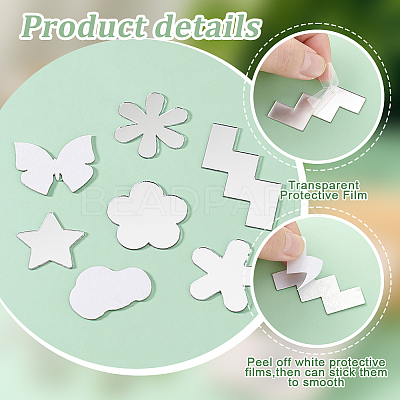 210 7 Styles Self Adhesive Acrylic Cabochons DIY-PH0023-16A-1