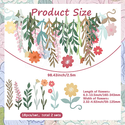 Paper Flower Hanging Banners DIY-WH20049-35-1