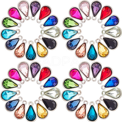 Alloy Glass Pendants PALLOY-SC0002-32-1