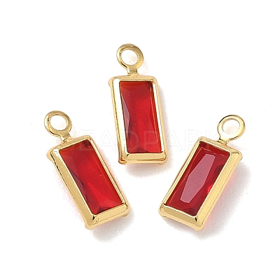 Brass Glass Charms KK-Z136-13G-02-1