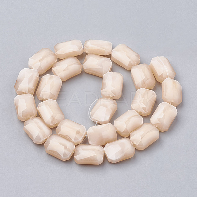 Opaque Solid Color Glass Beads Strands GLAA-N032-04N-1