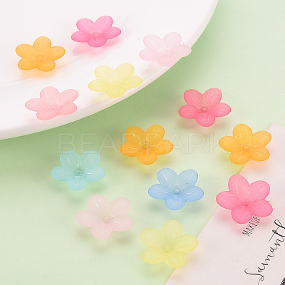 Frosted Acrylic Bead Caps MACR-S371-08A-1