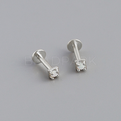 925 Sterling Silver with Synthetic Opal Cartilage Earrings FS-WG3DFDB-12-1