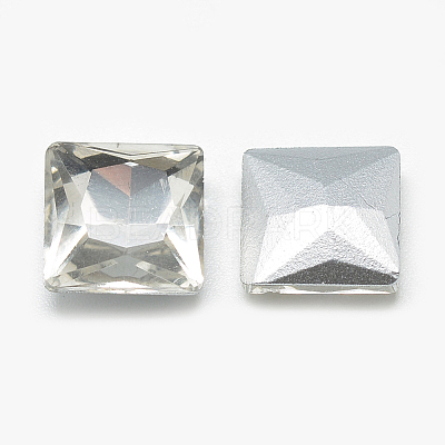 Pointed Back Glass Rhinestone Cabochons RGLA-T027-10x10mm-01-1