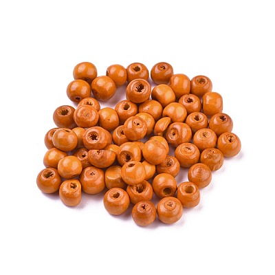 Dyed Natural Wood Beads X-WOOD-Q006-8mm-09-LF-1