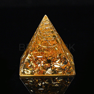 Orgonite Pyramid Resin Display Decorations X-G-PW0005-05H-1