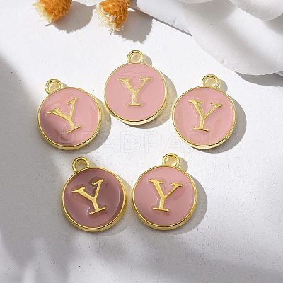 Golden Plated Alloy Enamel Charms ENAM-S118-07Y-1