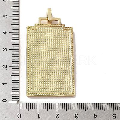Brass Micro Pave Cubic Zirconia Pendant with Enamel KK-H458-02G-F01-1