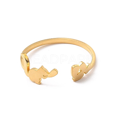 304 Stainless Steel Open Cuff Rings RJEW-Q808-02D-G-1