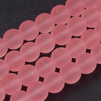 Baking Paint Transparent Glass Bead Strands X-GLAA-S031-10mm-28-1