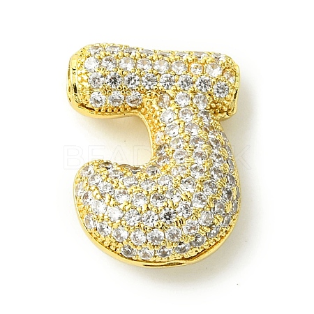 Rack Plating Brass Cubic Zirconia Pendants KK-S378-02G-J-1