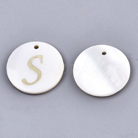 Natural Freshwater Shell Pendants SHEL-N027-04S-1