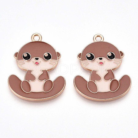 Alloy Enamel Pendants X-ENAM-T022-02D-02-1