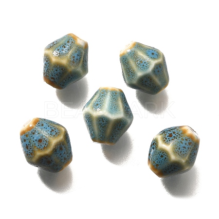 Vintage Style Glazed Ceramic Porcelain Beads PORC-H013-01-07-1